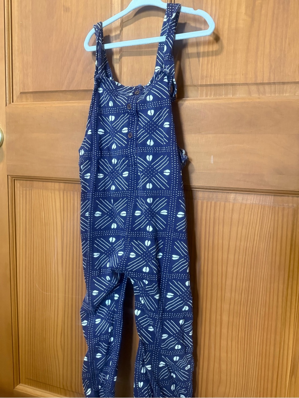 Ade + Ayo Kids Blue Patterned Overall Romper Small
